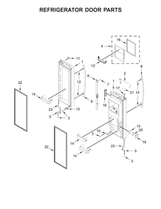 Refrigerator Door Parts Diagram and Parts List for JFFCC72EFS00  Jenn-Air Refrigerator