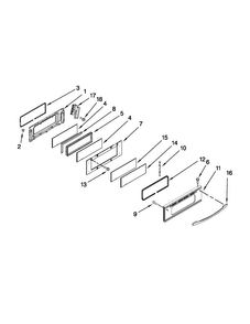 Upper Door Parts Diagram and Parts List for MER6765BAS18  Maytag Range