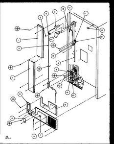 Cabinet Back Diagram and Parts List for TG18RBL-P1158302WL  Amana Refrigerator