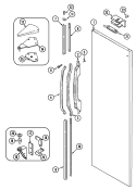 FRESH FOOD OUTER DOOR Diagram and Parts List for RSW2700EKE  International Refrigerator