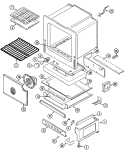 OVEN / BASE Diagram and Parts List for CRG9830CAE  Maytag Range