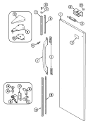 FRESH FOOD OUTER DOOR Diagram and Parts List for RSD2200EAM  Maytag Refrigerator