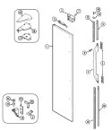 FREEZER OUTER DOOR Diagram and Parts List for RSD2200EAM  Maytag Refrigerator