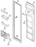 FREEZER INNER DOOR Diagram and Parts List for RSW2400EAB  International Refrigerator