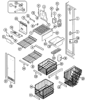 FREEZER COMPARTMENT Diagram and Parts List for RSD2400EKM  Maytag Refrigerator