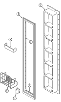FREEZER INNER DOOR Diagram and Parts List for RSD2400EKM  Maytag Refrigerator