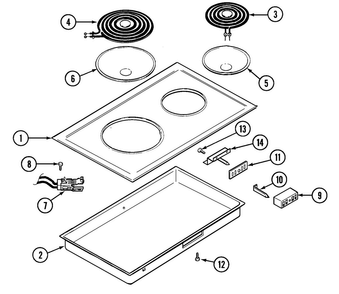 Conventional Cartridge Diagram and Parts List for AC110S  Jenn-Air Range