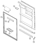 FRESH FOOD INNER DOOR Diagram and Parts List for GT17B2N3EA  Admiral Refrigerator