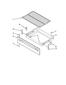 Drawer & Broiler Parts Diagram and Parts List for AER5524XAD1  Amana Range