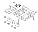 TOP ASSEMBLY Diagram and Parts List for FCG20002A  Jenn-Air Range
