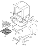 OVEN / BASE Diagram and Parts List for FCG20002A  Jenn-Air Range