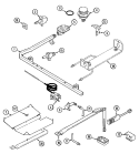 GAS CONTROLS Diagram and Parts List for FCG20002A  Jenn-Air Range