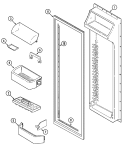 FRESH FOOD INNER DOOR Diagram and Parts List for JRSD279KW  Jenn-Air Refrigerator