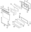 DOOR / DRAWER Diagram and Parts List for CRG8200CAL  Maytag Range
