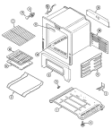 OVEN / BASE Diagram and Parts List for CRG7700CAW  Maytag Range