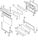 DOOR / DRAWER Diagram and Parts List for CRG7500CAL  Maytag Range