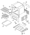 OVEN / BASE Diagram and Parts List for GM3111GXAW  Maytag Range