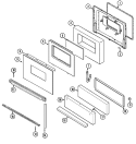 DOOR \ DRAWER Diagram and Parts List for GM3111GXAW  Maytag Range