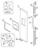 FREEZER OUTER DOOR Diagram and Parts List for RCW2010DAE  Maytag Refrigerator