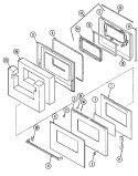 DOOR - UPPER Diagram and Parts List for J9855VUV  Jenn-Air Wall Oven