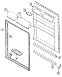 Part Location Diagram of 69999-6 Whirlpool RETAINER, GASKET (TOP/BOTTOM)
