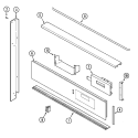 CONTROL PANEL Diagram and Parts List for 9875XYB  Magic Chef Wall Oven