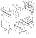 Part Location Diagram of 2416F050-71 Whirlpool PANEL, DRAWER (WHT)