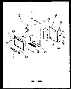 Cavity Assy Diagram and Parts List for SRI19A-P60350-6W  Amana Refrigerator