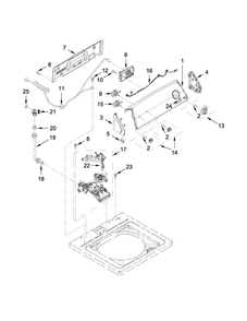 Controls And Water Inlet Parts Diagram and Parts List for 4KNTW4430EQ0  Amana Washer