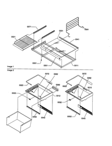 Freezer Shelf/deli/crisper Assembly Diagram and Parts List for BRF20TE-P1199202WE  Amana Refrigerator