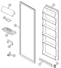 FRESH FOOD INNER DOOR Diagram and Parts List for JS20Y8DW  Jenn-Air Refrigerator