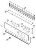 CONTROL PANEL Diagram and Parts List for 9475VYV  Magic Chef Wall Oven