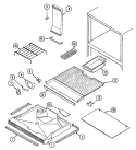 FREEZER COMPARTMENT Diagram and Parts List for GT15B4N3EA  Admiral Refrigerator