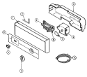 CONTROL PANEL Diagram and Parts List for DU2100B  Magic Chef Dishwasher