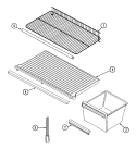 SHELVES & ACCESSORIES Diagram and Parts List for CT19Y4FW  Crosley Refrigerator
