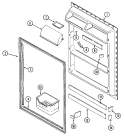 FRESH FOOD INNER DOOR Diagram and Parts List for GT15B7N3EV  Admiral Refrigerator