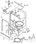 TUB Diagram and Parts List for CDU250B  Crosley Dishwasher