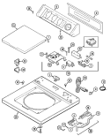TOP Diagram and Parts List for LAT4916AAE  Maytag Washer
