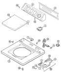 TOP Diagram and Parts List for LAT9356AAM  Maytag Washer