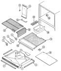 FREEZER COMPARTMENT Diagram and Parts List for GT19B6N3EV  Admiral Refrigerator