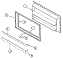 Part Location Diagram of 69473-1 Whirlpool NLALINER, FRZ. DOOR