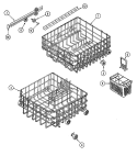 TRACK & RACK ASSEMBLY Diagram and Parts List for CDU600B  Crosley Dishwasher