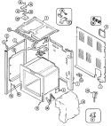 BODY Diagram and Parts List for L3878VYV  Norge Range