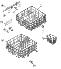 TRACK & RACK ASSEMBLY Diagram and Parts List for DW731A  Jenn-Air Dishwasher