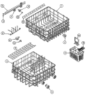 TRACK & RACK ASSEMBLY Diagram and Parts List for DW961UQW  Jenn-Air Dishwasher