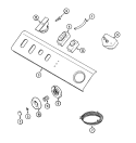 CONTROL PANEL Diagram and Parts List for LAT5916AAE  Maytag Washer