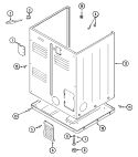 CABINET - REAR Diagram and Parts List for LDG9606ABE  Maytag Dryer