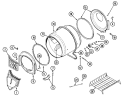 TUMBLER Diagram and Parts List for LDE8506ADE  Maytag Dryer