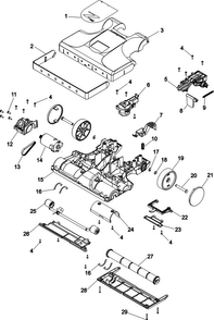 Foot Diagram and Parts List for U9125-950  Hoover Upright Vacuum
