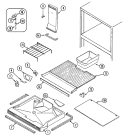 FREEZER COMPARTMENT Diagram and Parts List for GT15B2F3EV  Admiral Refrigerator